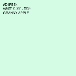 #D4FBE4 - Granny Apple Color Image